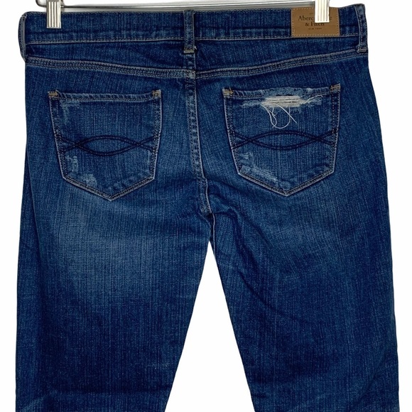 Abercrombie & Fitch Perfect Stretch Skinny Mid Rise Distressed Jeans Size 4 R - Picture 12 of 14